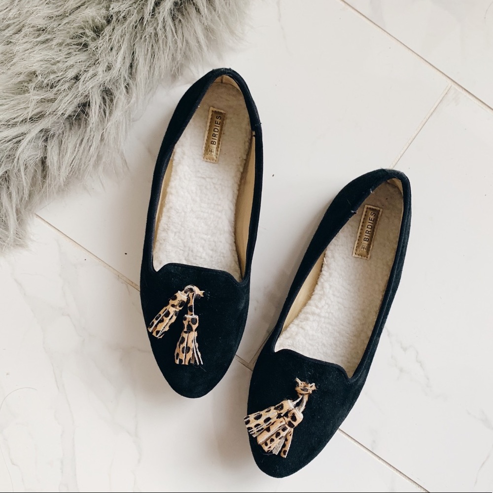 Birdies The Black with with Leopard Tassels